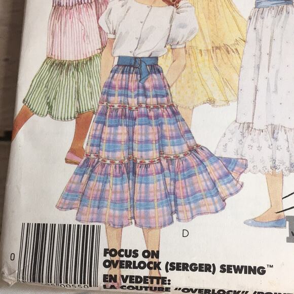 Vintage 1987 McCall's Sewing‎ Pattern 3079 Boho Petticoats & Skirts Size X-Small - Picture 4 of 15